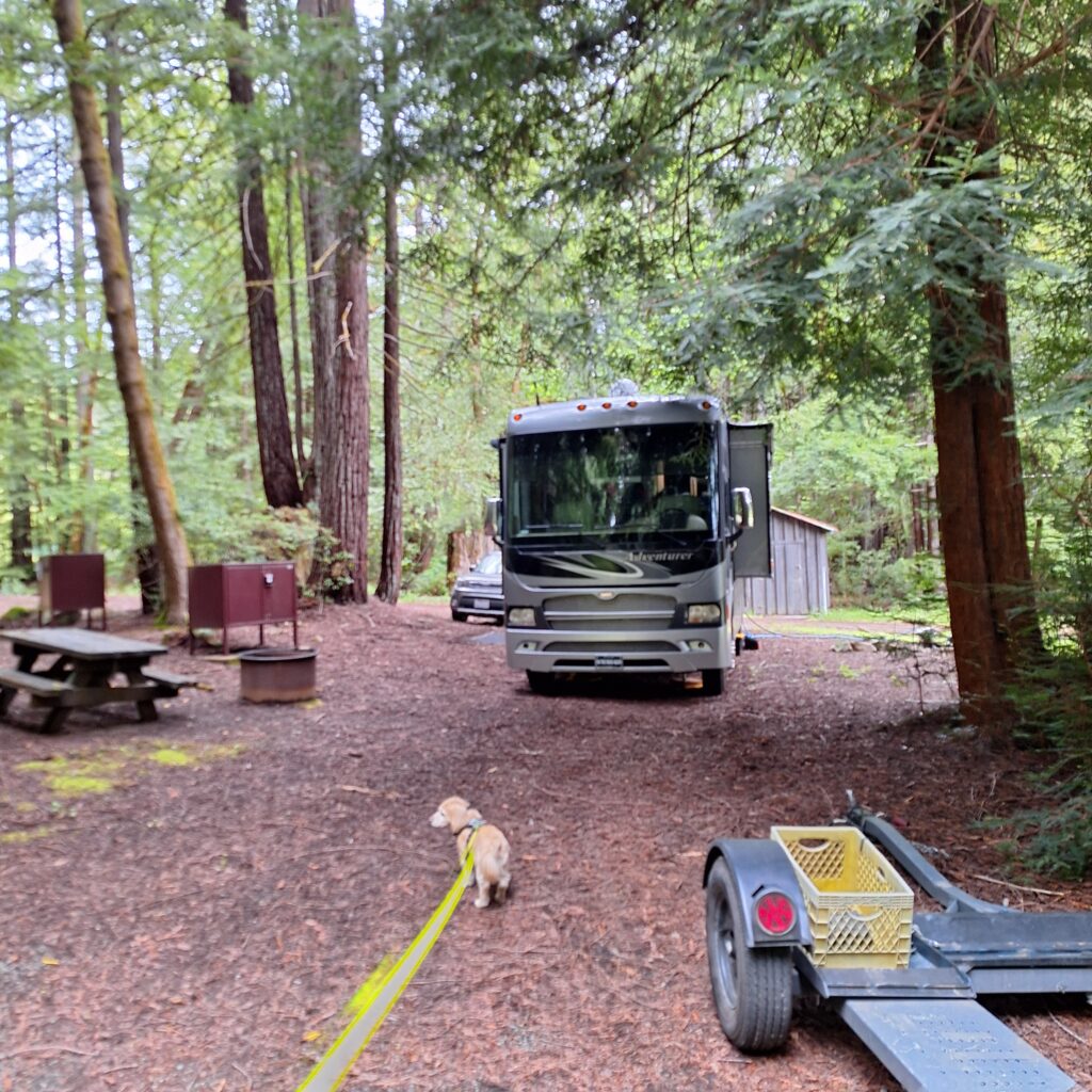 RV at our Camp Host camp site